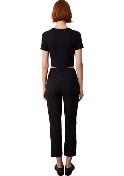 Kadın Düz Dokuma Kumaş Cigarette Pantolon Fonksiyonel Dayanıklı Kaliteli Konforlu Estetik Şık indirimleri