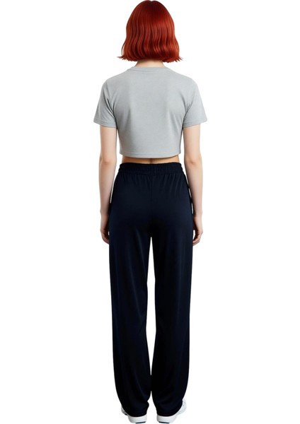 Kadın Yüksek Bel Esnek Kesim Geniş Paça Pantolon Fonksiyonel Dayanıklı Kaliteli Konforlu Şık indirimleri