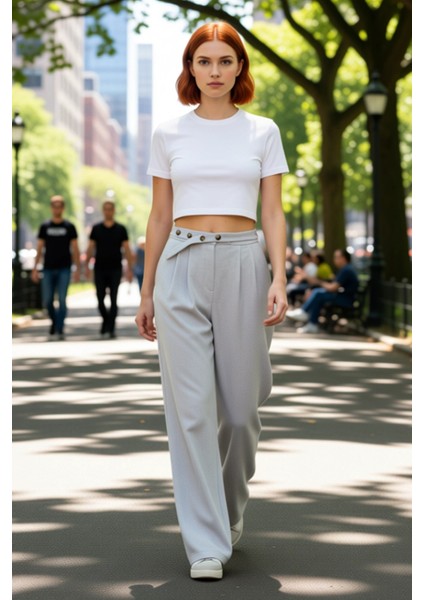 Bol Kesim Kemerli Dokuma Pantolon Kadın Smart Fonksiyonel Dayanıklı Kaliteli Konforlu Spor fiyatları