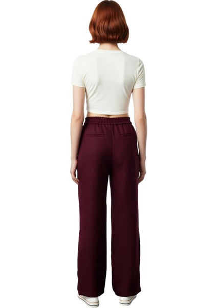 Kadın Yüksek Bel Düz Kesim Poliviskon Kumaş Pantolon Fonksiyonel Dayanıklı Kaliteli Modern indirimleri