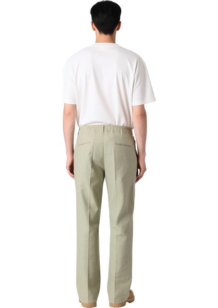 Açık Haki Erkek Pantolon Keten Dokulu Smart Fit Fonksiyonel Dayanıklı Kaliteli Konforlu Şık indirimleri