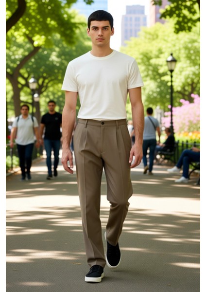 Erkek Casual Baggy Fit Pileli Kumaş Pantolon Fonksiyonel Dayanıklı Kaliteli Konforlu Rahat fiyatları