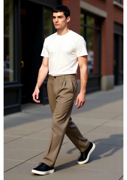 Erkek Casual Baggy Fit Pileli Kumaş Pantolon Fonksiyonel Dayanıklı Kaliteli Konforlu Rahat modelleri