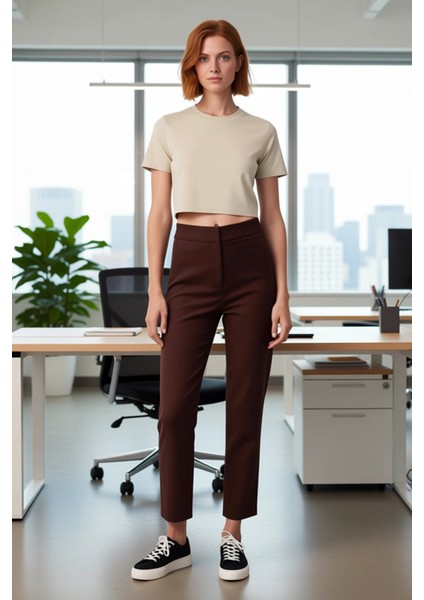 Kadın Şık Gece Cigarette Pantolon Fonksiyonel Dayanıklı Kaliteli Konforlu Estetik Premium Spor