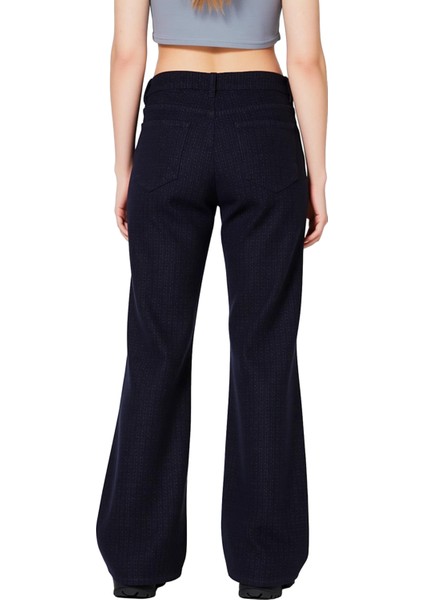 Koyu Jakarlı Yüksek Bel Bol Paça Kadın Jean Fonksiyonel Dayanıklı Kaliteli Konforlu Modern fiyatları