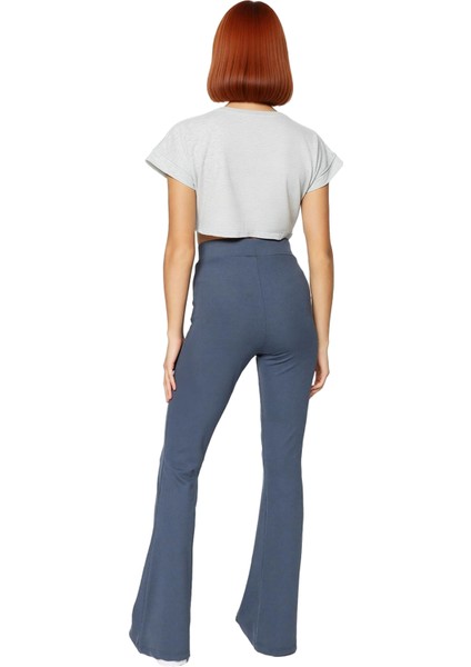 Kadın Yüksek Bel Esnek Ispanyol Paça Fitilli Örme Pantolon Fonksiyonel Dayanıklı Kaliteli Şık indirimleri