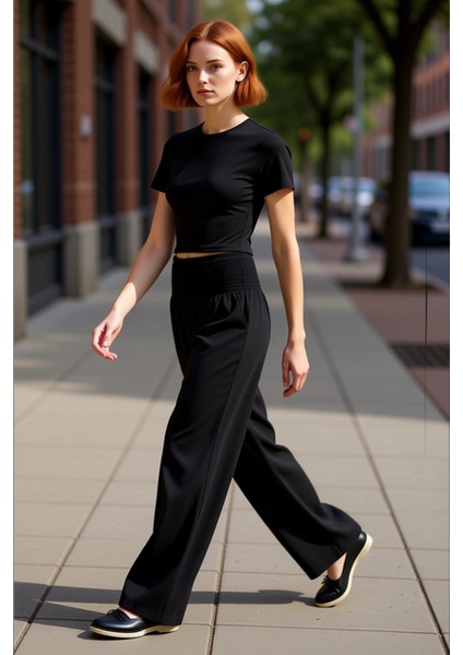 Kadin Viskoz Etnik Desenli Yüksek Bel Bol Kesim Pantolon Fonksiyonel Dayanıklı Kaliteli Şık modelleri