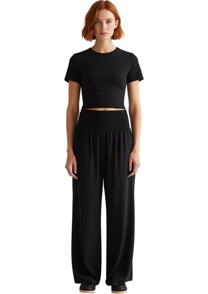 Kadin Viskoz Etnik Desenli Yüksek Bel Bol Kesim Pantolon Fonksiyonel Dayanıklı Kaliteli Şık fırsatları