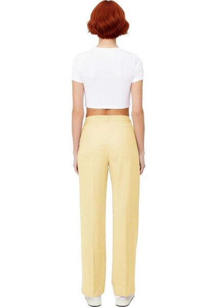 Kadın Straight Fit Dokuma Kumaş Pantolon Fonksiyonel Dayanıklı Kaliteli Konforlu Estetik Şık indirimleri