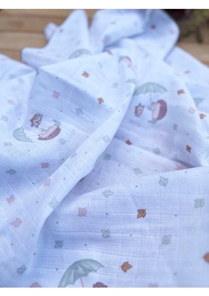 Tek Kat Kirpi Desenli %100 Pamuk Müslin Battaniye ve Örtü 85X80 cm modelleri