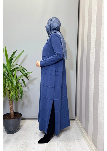 Gömlek Yaka Uzun Triko Hırka Indigo T25PF-9002 fiyatları