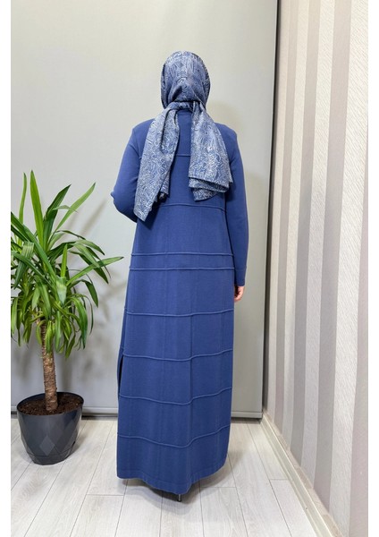 Gömlek Yaka Uzun Triko Hırka Indigo T25PF-9002 modelleri