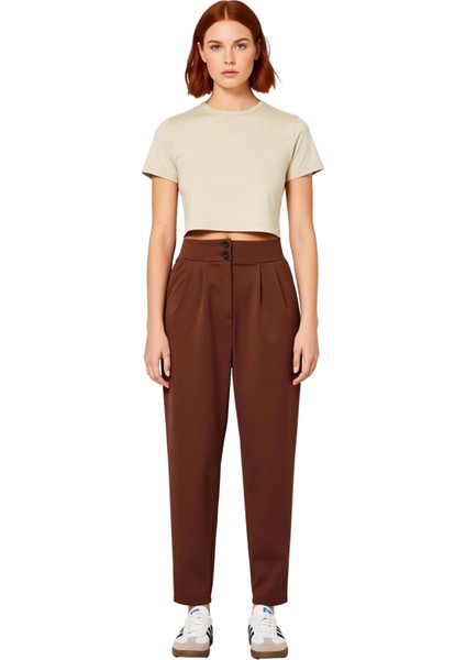 Kadın Havuç Kesim Örme Pantolon Fonksiyonel Dayanıklı Kaliteli Konforlu Estetik Premium Şık fırsatları