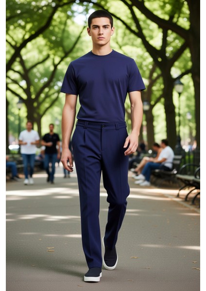 Erkek Düz Dokuma Wideleg Pantolon Fonksiyonel Dayanıklı Kaliteli Konforlu Estetik Premium Şık fiyatları