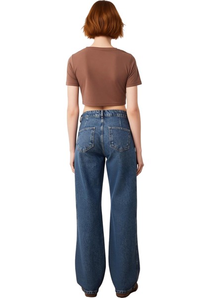 Kadın Geniş Paça Denim Pantolon Fonksiyonel Dayanıklı Kaliteli Konforlu Estetik Premium Şık indirimleri