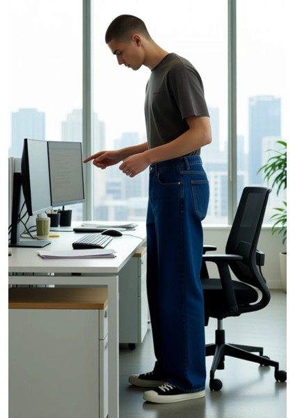 Erkek Bol Kesim Denim Pantolon Normal Bel Fonksiyonel Dayanıklı Kaliteli Konforlu Estetik Şık fiyatları