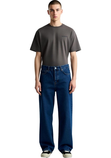 Erkek Bol Kesim Denim Pantolon Normal Bel Fonksiyonel Dayanıklı Kaliteli Konforlu Estetik Şık fırsatları