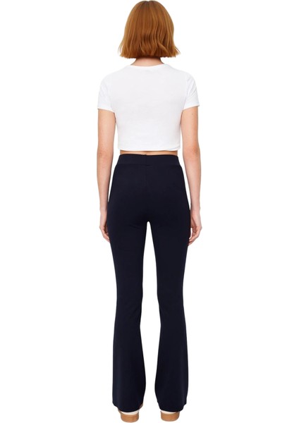 Kadın Yüksek Bel Esnek Ispanyol Paça Fitilli Örme Pantolon Fonksiyonel Dayanıklı Kaliteli Şık indirimleri