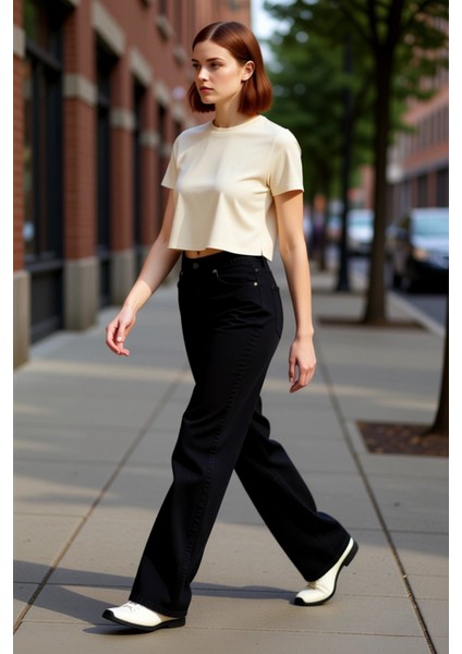 Wide Leg Palazzo Jean Kadın Fonksiyonel Dayanıklı Kaliteli Konforlu Estetik Premium Modern