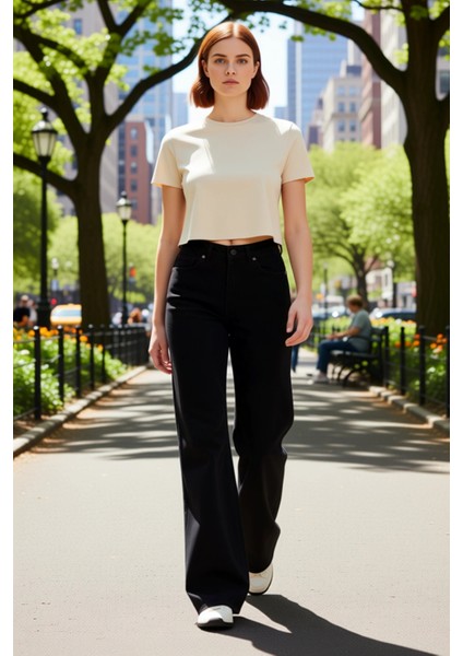 Wide Leg Palazzo Jean Kadın Fonksiyonel Dayanıklı Kaliteli Konforlu Estetik Premium Modern modelleri