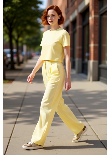 Kadın Yüksek Bel Bol Kesim Keten Pantolon Fonksiyonel Dayanıklı Kaliteli Konforlu Estetik Şık indirimleri