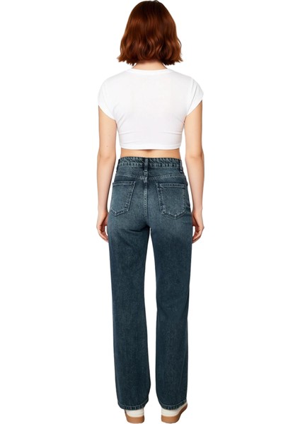 Kadın Antrasit Geniş Paça Denim Pantolon Fonksiyonel Dayanıklı Kaliteli Konforlu Estetik Şık indirimleri