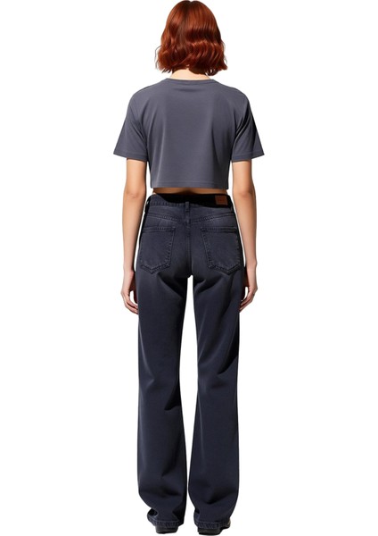 Kadın Geniş Paça Rejeneratif Pamuk Jean Pantolon Fonksiyonel Dayanıklı Kaliteli Konforlu Şık indirimleri