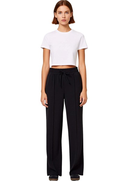 Wide Leg Nervürlü Örme Kadın Pantolonu Fonksiyonel Dayanıklı Kaliteli Konforlu Estetik Şık fırsatları