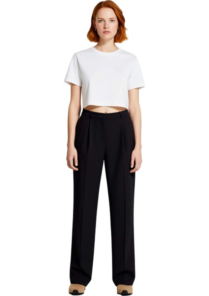 Kadın Düz Desenli Geniş Paça Koyu Kahve Pantolon Fonksiyonel Dayanıklı Kaliteli Konforlu Şık fırsatları