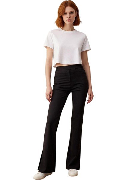 Kadın Esnek Örme Wide Leg Pantolon Fonksiyonel Dayanıklı Kaliteli Konforlu Estetik Premium fırsatları