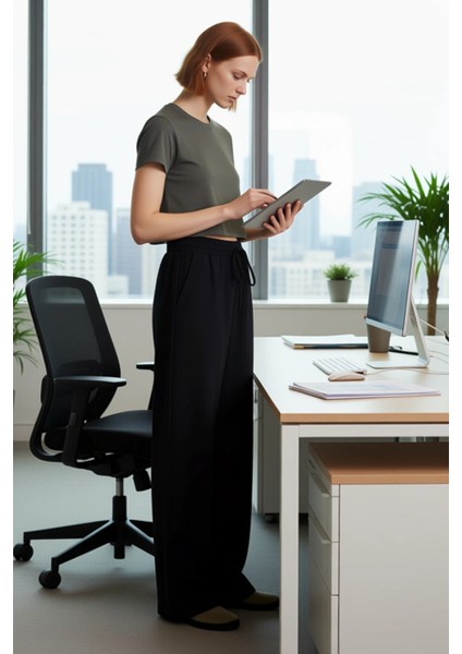 Kadın Müslin Wide Leg Pantolon Rahat Kesim Fonksiyonel Dayanıklı Kaliteli Konforlu Estetik fiyatları