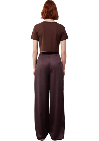 Kadın Saten Dokuma Geniş Paça Pantolon Fonksiyonel Dayanıklı Kaliteli Konforlu Estetik Şık indirimleri