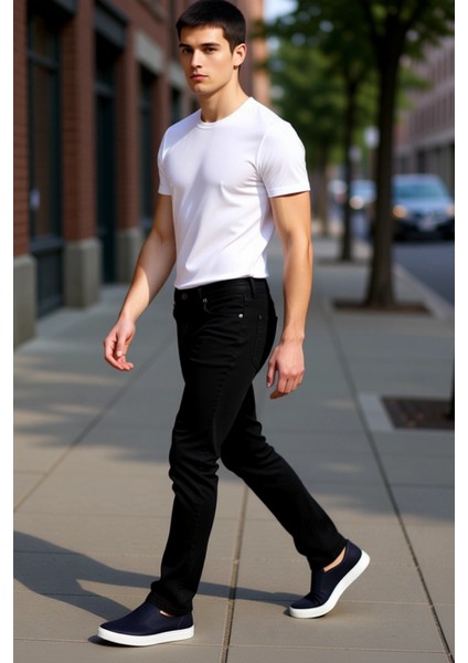 Erkek Açık Dar Paça Fermuarlı Kot Pantolon Fonksiyonel Dayanıklı Kaliteli Konforlu Estetik
