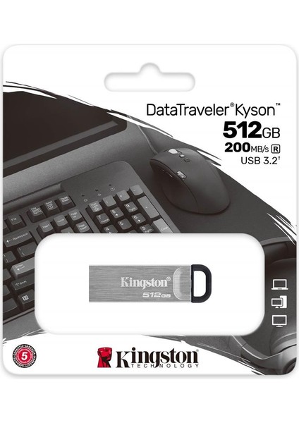 Kingston DTKN-512GB 512GB Datatraveler Kyson 200MB-S Metal USB 3.2 Gen 1 Flash Bellek fiyatları