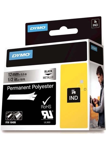 Rhinopro Sabitpolyester 12 Mmx5.5 M Metalik Gri/siyah 18486