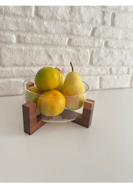 Akasya Standlı Cam Derin Kase Salata Kasesi Meyve Çerez Sunumluk Tabağı 17 cm fiyatları