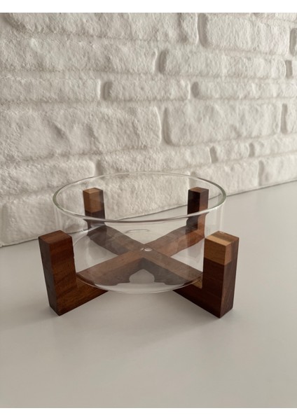 Akasya Standlı Cam Derin Kase Salata Kasesi Meyve Çerez Sunumluk Tabağı 17 cm fırsatları