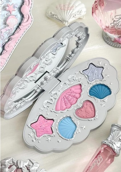 Mermaids Tears Palet,6'lı Allık, Far, Aydınlatıcı, Su Pasteli Işıltılar