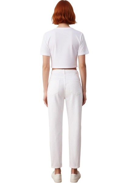 Kadın Açık Yüksek Bel Dar Paça Mom Jean Pantolon Fonksiyonel Dayanıklı Kaliteli Konforlu Şık indirimleri