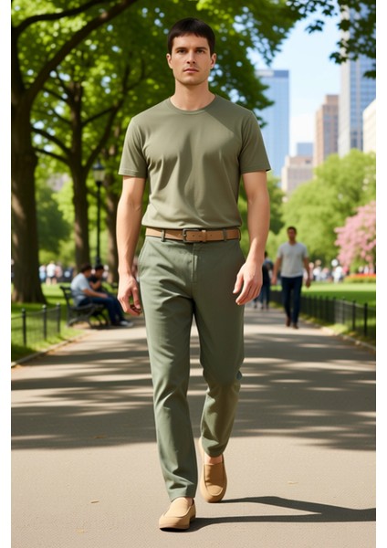 Erkek Haki Regular Fit Keten Pantolon Fonksiyonel Dayanıklı Kaliteli Konforlu Estetik Spor fiyatları