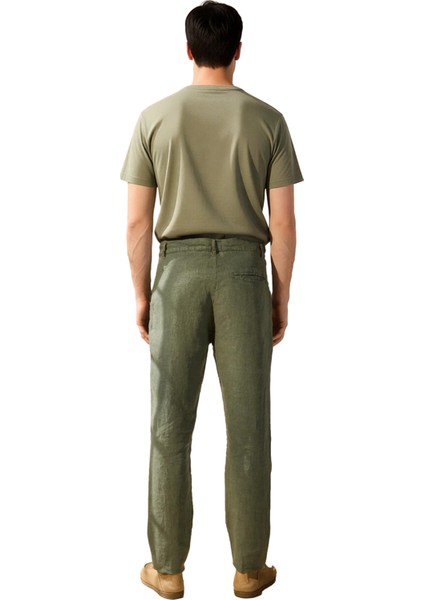 Erkek Haki Regular Fit Keten Pantolon Fonksiyonel Dayanıklı Kaliteli Konforlu Estetik Spor indirimleri