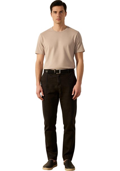 Erkek Haki Regular Fit Keten Pantolon Fonksiyonel Dayanıklı Kaliteli Konforlu Estetik Spor modelleri