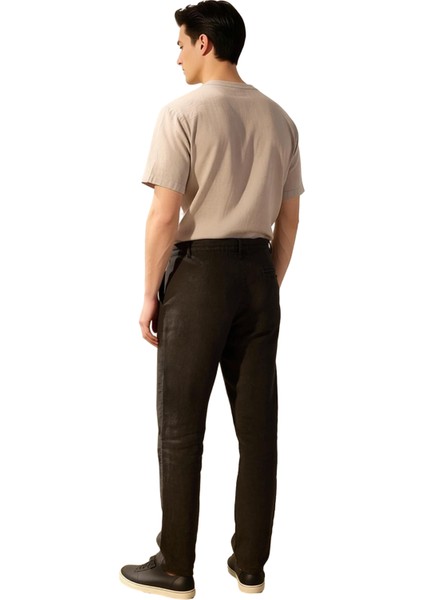 Erkek Haki Regular Fit Keten Pantolon Fonksiyonel Dayanıklı Kaliteli Konforlu Estetik Spor fırsatları