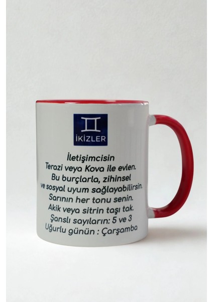 Ikizler Burcu Porselen Kupa – Zeki, Iletişim Gücü Yüksek ve Enerjik Tasarım Kupa modelleri