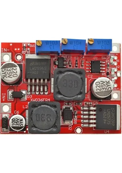 Dc-Dc Ayarlı Voltaj Yükseltici-Düşürücü Kartı (LM2577 + LM2596) indirimleri