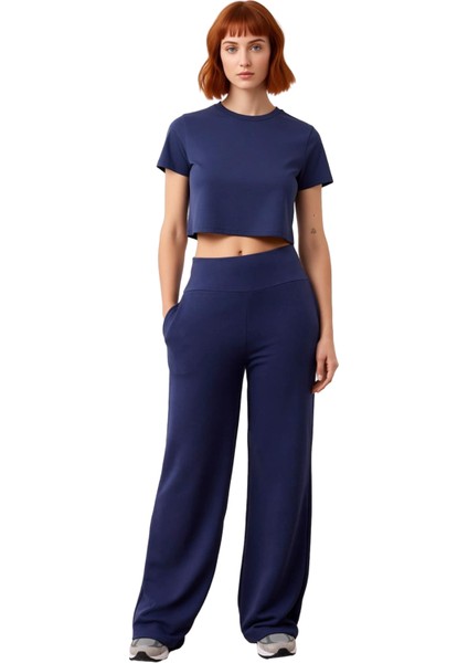 Kadın Geniş Kesim Yüksek Bel Antrasit Pantolon Fonksiyonel Dayanıklı Kaliteli Konforlu Şık fırsatları