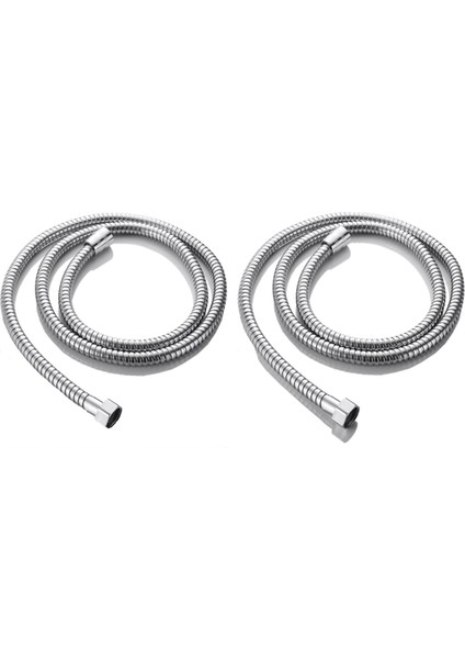 Çelik Örgülü Pirinç Somunlu Paslanmaz Yıpranmaz 150 cm Banyo Duş Hortumu 2 Li