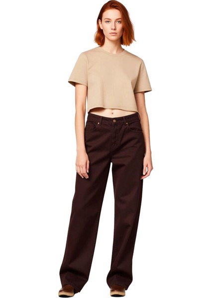 Kadın Düşük Bel Rahat Kesim Jean Pantolon Fonksiyonel Dayanıklı Kaliteli Konforlu Estetik Şık fırsatları