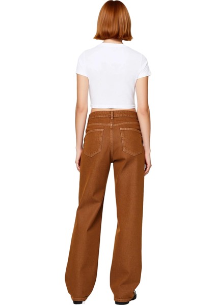 Kadın Vintage Yıkama Geniş Paça Denim Pantolon Fonksiyonel Dayanıklı Kaliteli Konforlu Şık indirimleri