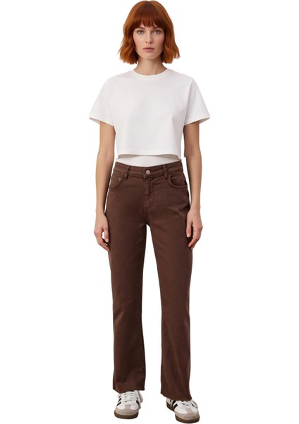 Kadın Yüksek Bel Flare Kesim Jean Pantolon Fonksiyonel Dayanıklı Kaliteli Konforlu Estetik fırsatları